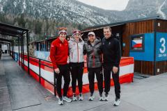 CORTINA D AMPEZZO,ITALY,01.MAR.26 - PARALYMPICS - Paralympic Winter Games Milano Cortina 2026, preview. Image shows Johannes Aigner (AUT), Veronika Aigner (AUT), Nico Haberl (AUT) and Markus Salcher (AUT). Photo: GEPA pictures/ Alexander Solc