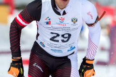 GEPA-06031499034 - KRASNAJA POLJANA,RUSSLAND,06.MAR.14 - SPORT DIVERS, OLYMPIA, BEHINDERTENSPORT, PARALYMPICS, BIATHLON - Paralympische Winterspiele 2014 in Sotschi, Vorberichte, Laura Center, Khrebet Psekhako, Training der Herren. Bild zeigt Michael Kurz (AUT). Foto: GEPA pictures/ OEPC/ Franz Baldauf