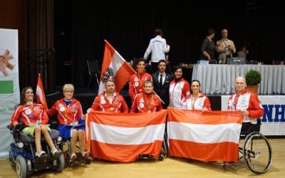 Top Ergebnis für die Österreichischen Rollstuhltanzsportler:innen : 8-mal Gold, 1-mal Silber und 4-mal Bronze.