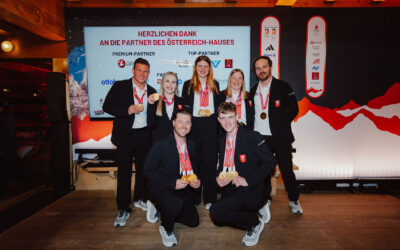 Vierfacher Medaillenempfang im Österreich-Haus