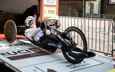 Frühwirth im Einzelzeitfahren in Belgien auf dem Podest